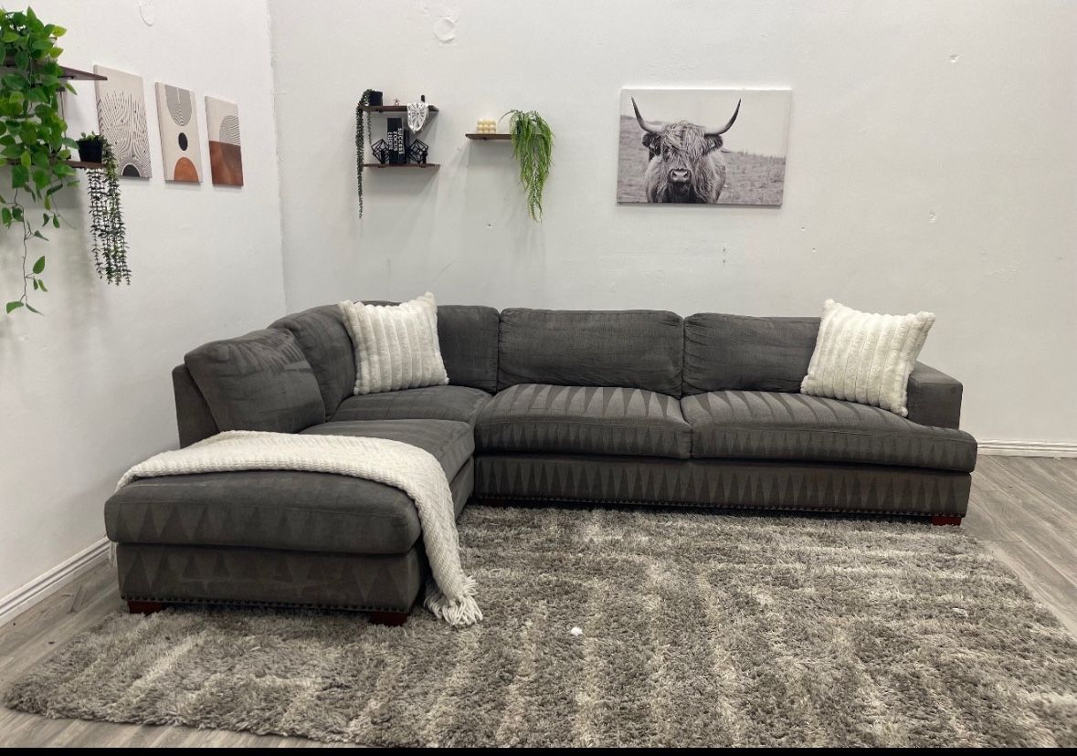 Gray Sectional Couch - Free Delivery 