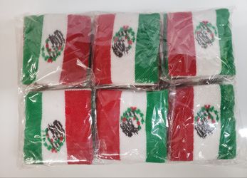 Mexico Flag Wristbands One Dozen