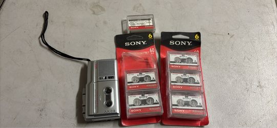 Sony Microcassette Recorder with Tapes Bundle