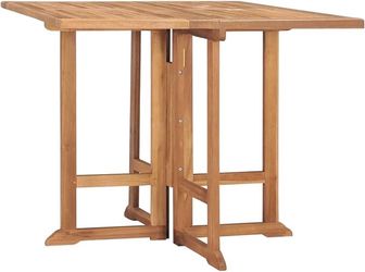 vidaXL Solid Teak Wood Folding Patio Dining Table  BRWH-B0BFHQDWMV