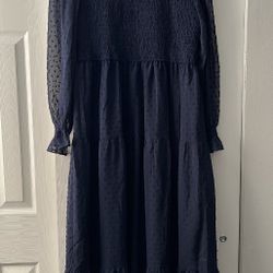 Navy Blue Maxi Dress Size XL