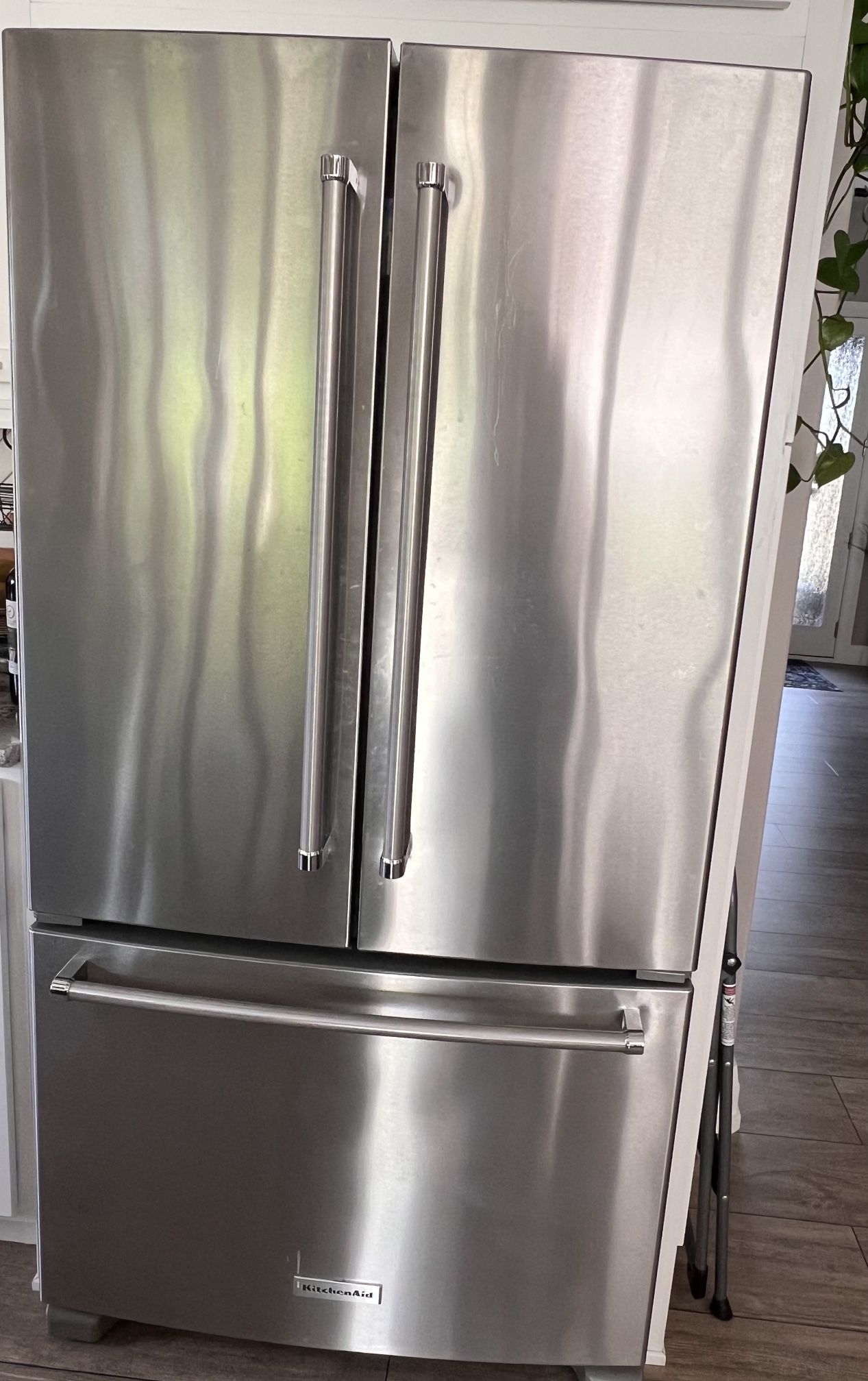 KitchenAid - 20 Cu. Ft. French Door Counter-Depth Refrigerator - Stainless Steel