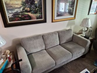 Gray Fabric 3-Seat Sofa