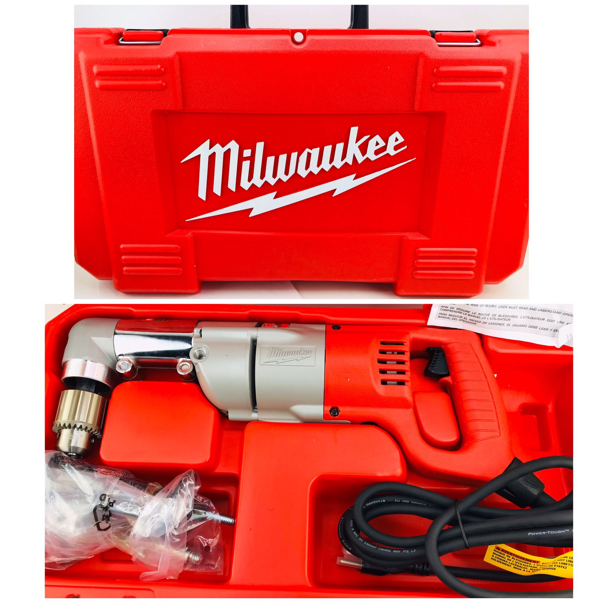 NEW Milwaukee half inch right angle drill electric corded power tool 3107-6