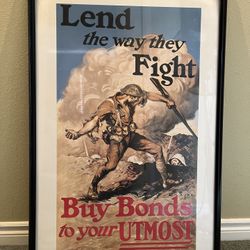 War Poster In Frame