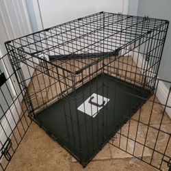 Brand new Med'Lrg Dog -Cat Crates,  2 Door Folding Puppy Kennel Animal Cage With Tray $50 /Add A Bed $10  Pet  Anxiety Cage Jaula De Mascota 