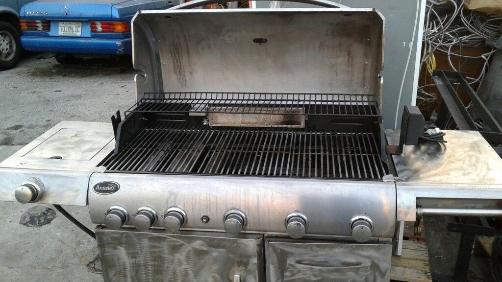 Gas Grill. Converted to Charcoal Grill Sold as is . Large Cooking