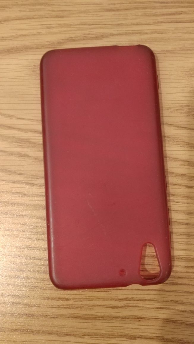 HTC cell phone rubber red case