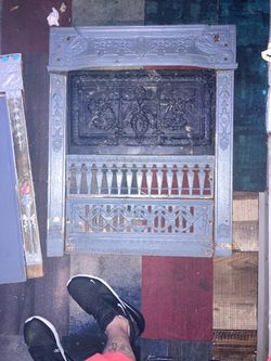 19th century Victorian fireplace back