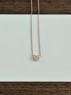 Rose Gold Diamonds Heart Necklace
