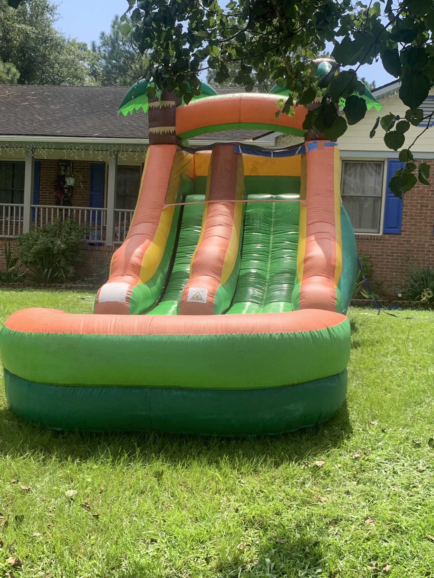 Commercial blow up water/dry slide