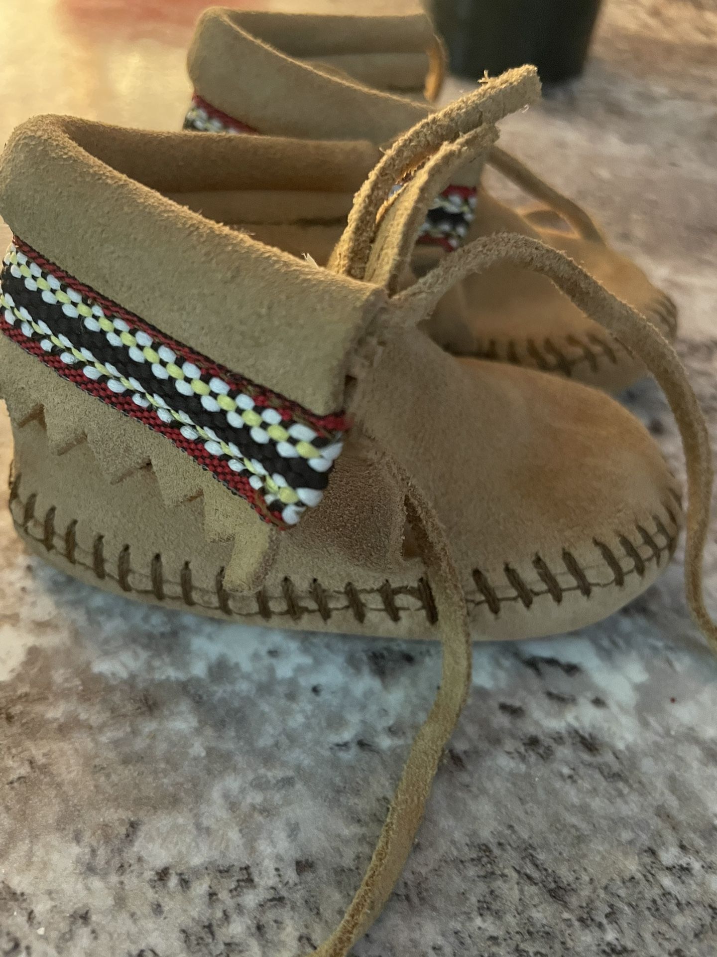 0-6 Month Size 1 Handmade Genuine Moccasins