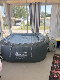 Hot tub deflates and inflates
