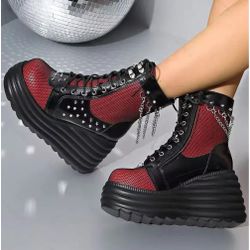Gothic Platform Boots with Chains & Charms