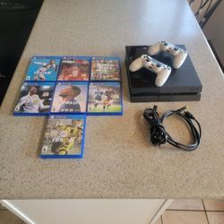 500GB PS4 with 2 wireless controllers, chords and 7 Games.. NOT SEPERATING.
