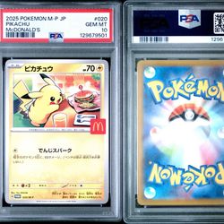 PSA 10 Pikachu McDonald’s Promo #020/M-P