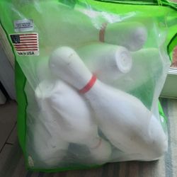 Kids plastic 17" tall bowling set - $15
