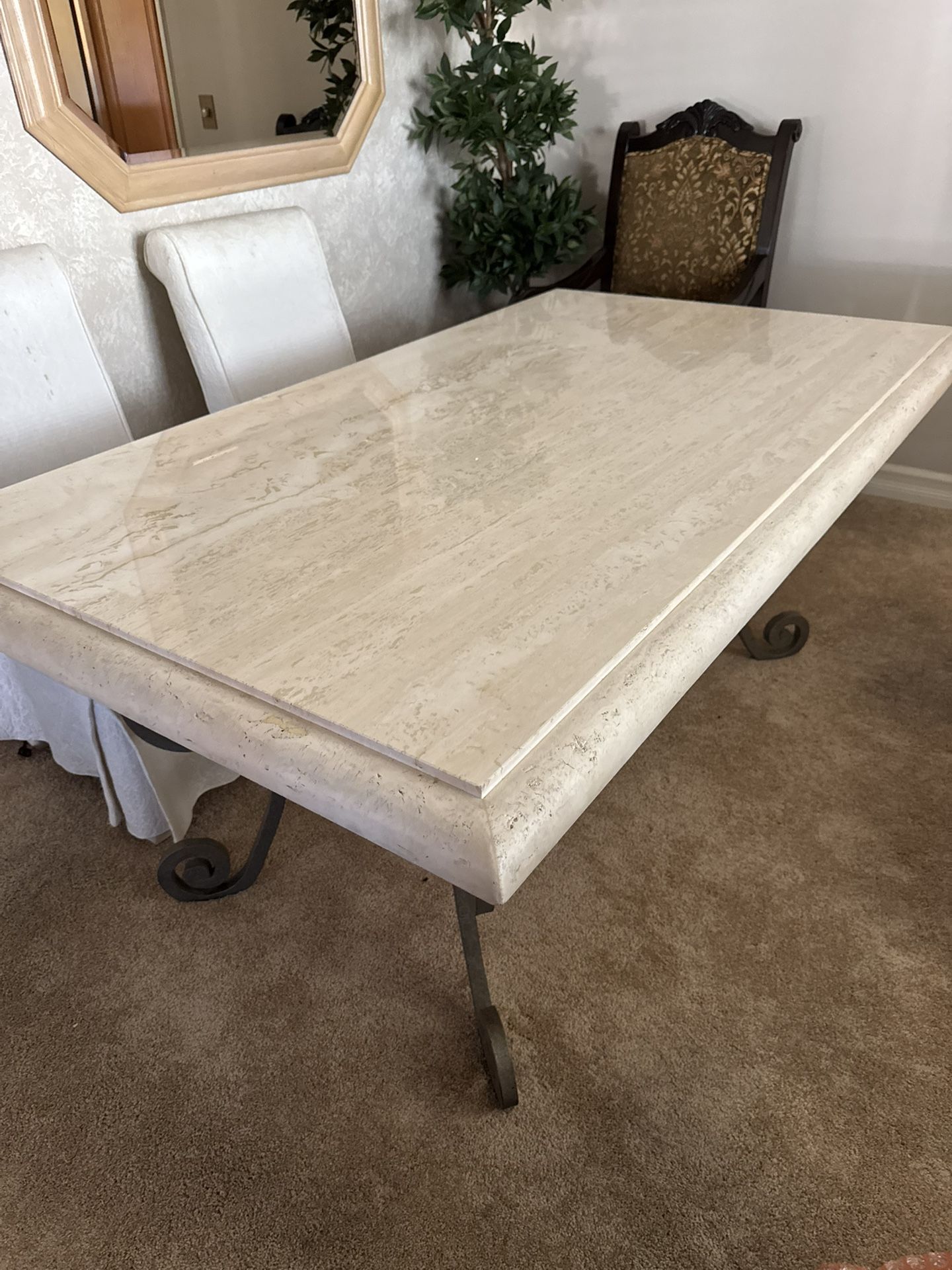 Marble Top Dining Table Alone 