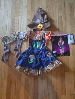 Girls Scarecrow Halloween Costume Size 6/6X