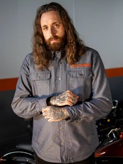 Harley Davidson Men's Operative Riding Shirt Jacket - Peacoat 98101-23EM Size XL