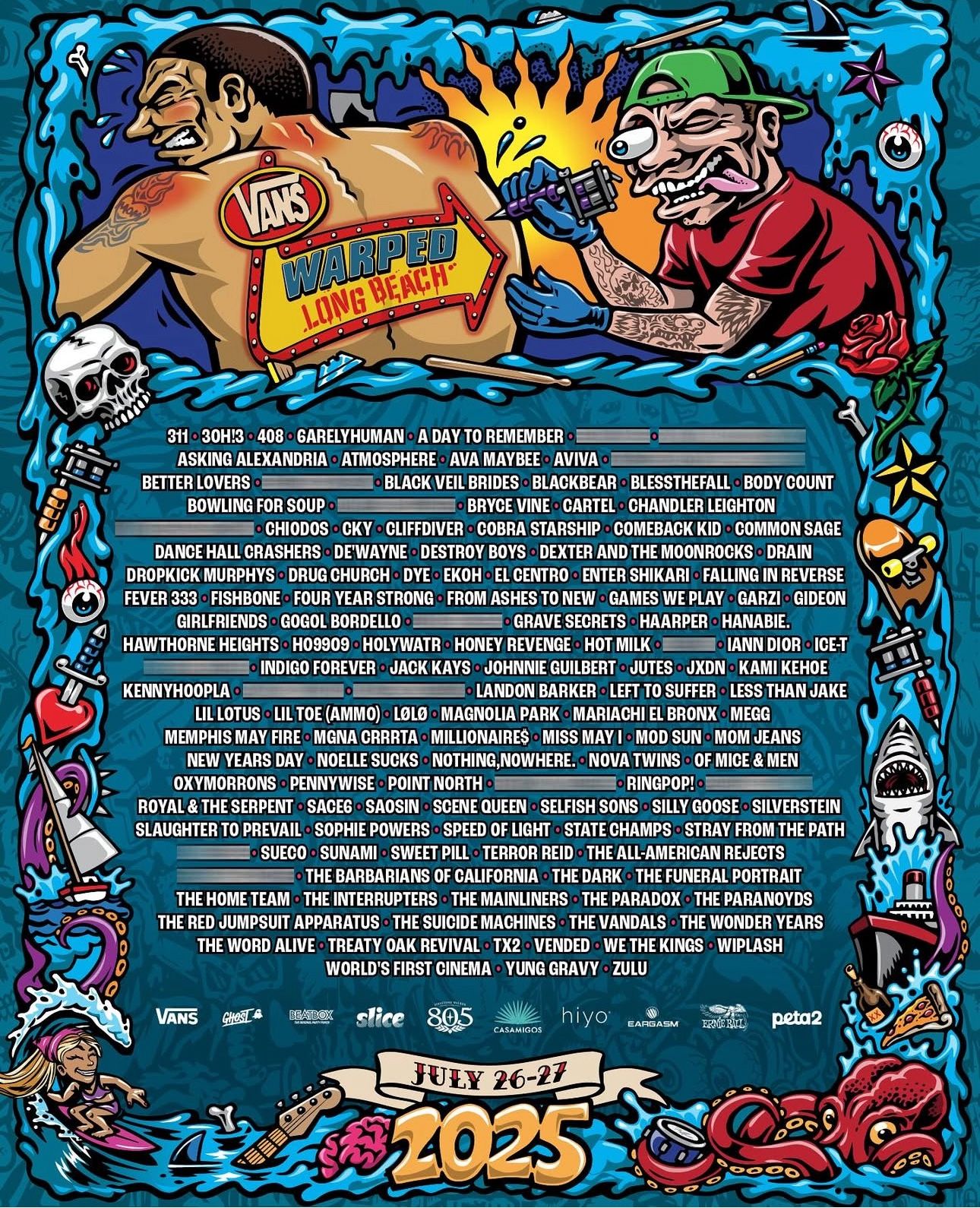 Vans Warped Tour-  Long Beach, CA Two, 2-day GA Tickets