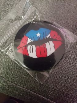 Puerto Rico Wood Lip Earrings