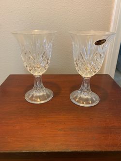 Pretty Crystal Candle Holder Set