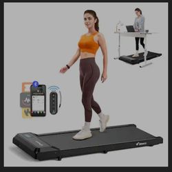 MERACH - T21 Walking Pad, 2.5HP Under Desk Treadmill with Remote Control, APP, LED Display, 265LBS Capacity - Black
