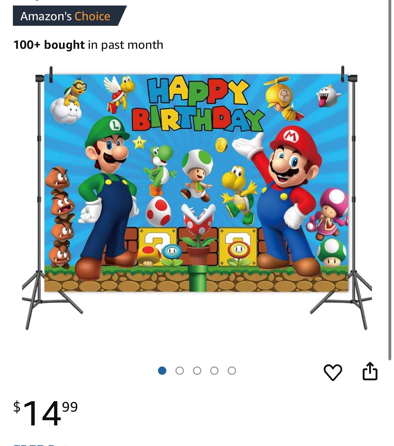 Mario Theme Party Background