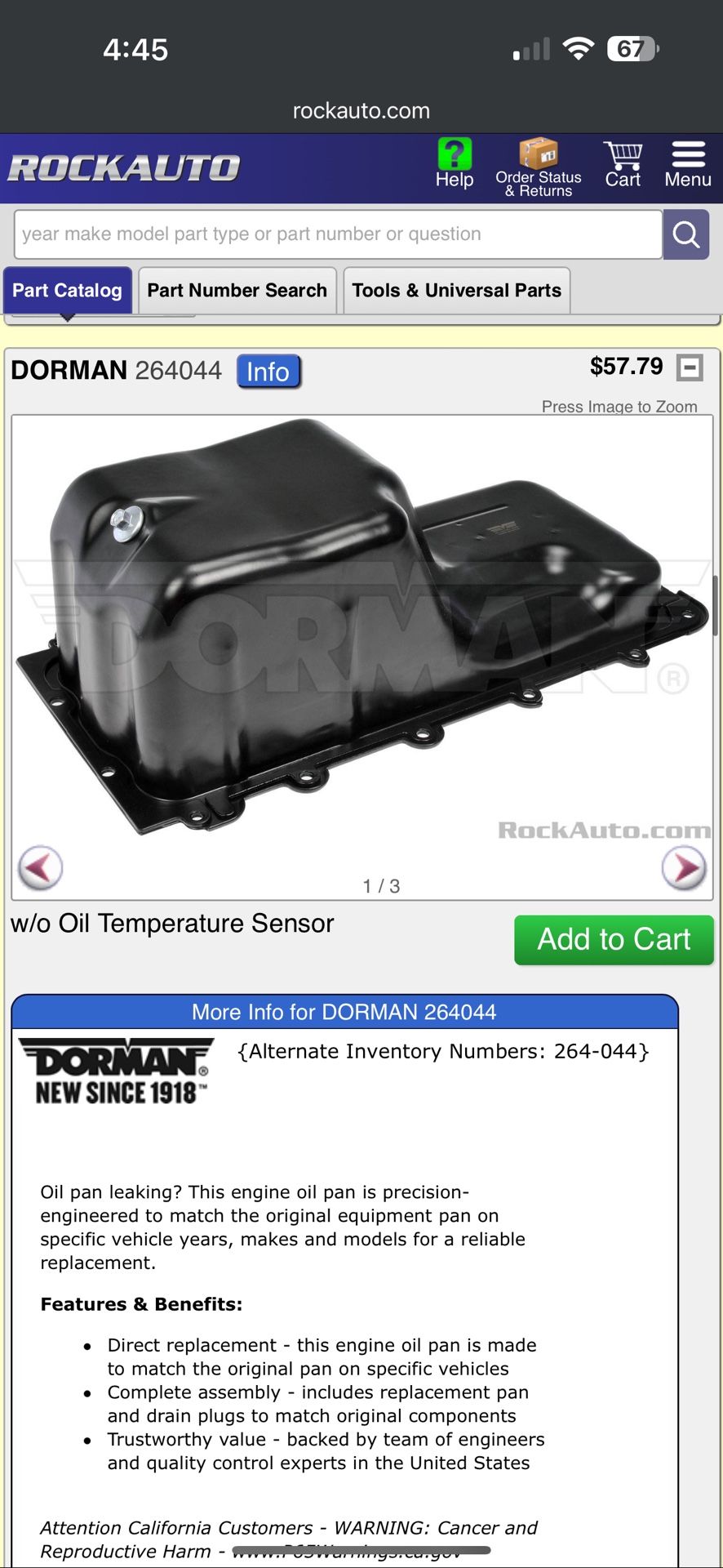 2007 F-150 Oil Pan/Ford Oil Pan
