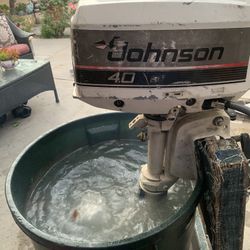 4hp Johnson Outboard Boat Motor Outboard Engine Boat Motor 2 Stroke Runs Excellent