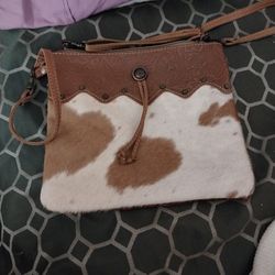 Myra Bag Cow Leather And Hair Small Cross Body Wristlet 40 Dollars 