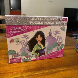 Disney Princess Glitter Puzzle Set 48 Pieces