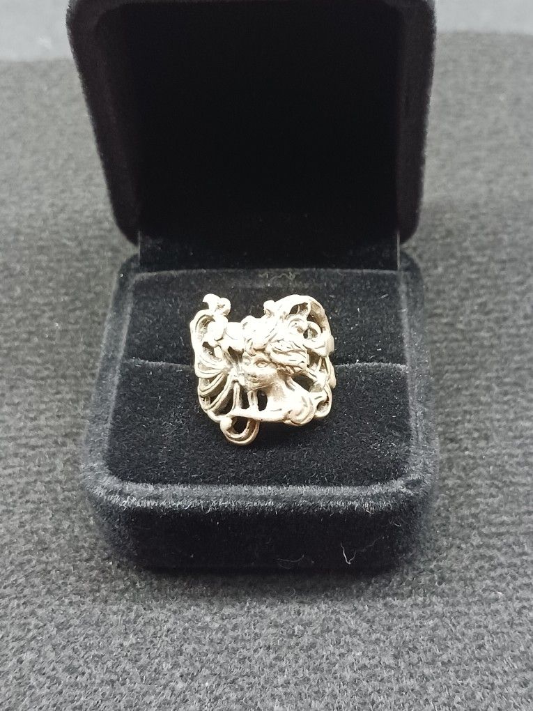 925 Silver Medusa ring 6 1/4