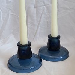 Cobalt Blue Candle Holders Like New 