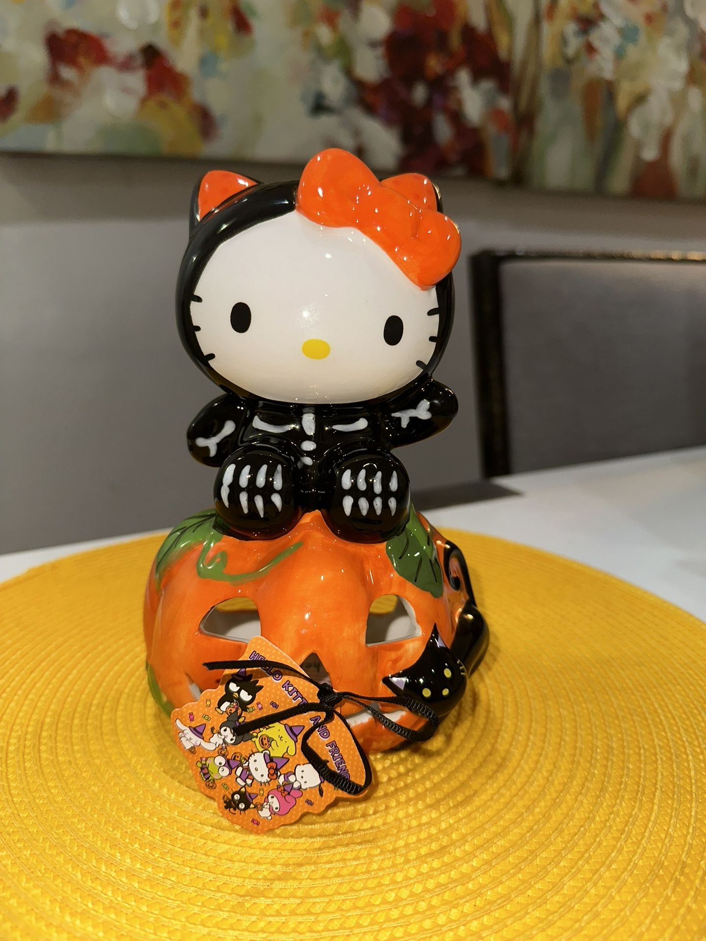 Hello Kitty “Spooky Skeleton” Pumpkin Tealight Holder