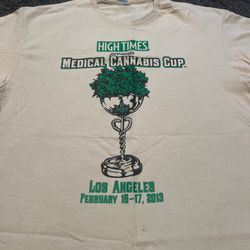 High Times Cannabis Cup 2013 T-Shirt (Beige) LARGE