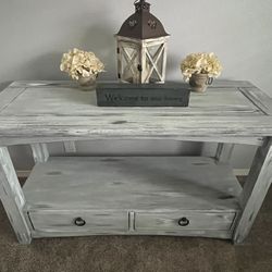 Shabby Chic Entry Table / TV Stand / Buffet/ Sofa Table 