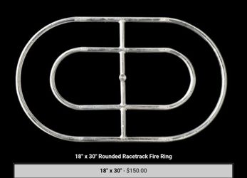 STAINLESS STEEL FIRE RING - OVAL SHAPED
