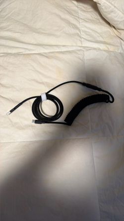 Black Coiled Keyboard Cable 