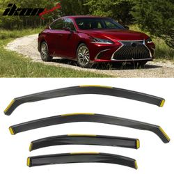 Fits 2019-2025 Lexus ES250 ES300h ES350 Window Visors PC In-Channel Deflectors 4PCS