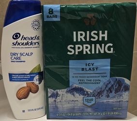 Head & Shoulders Shampoo + Irish Spring Soap Bundle