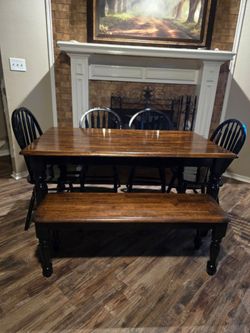 Beautiful kitchen table chairs and bench