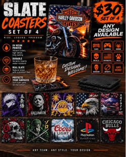 Custom Design Slate Coasters