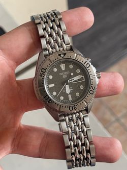 Seiko "Grey Ghost" Kinetic Titanium Watch