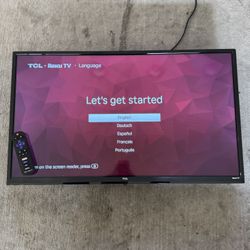 32" TCL Roku TV W/ Remote And Wall Mount
