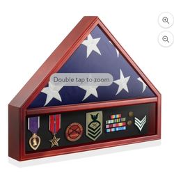 Wood Flag and metals display box