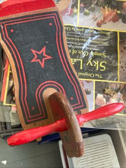 Vintage Wooden Toy rocking horse Red and Black