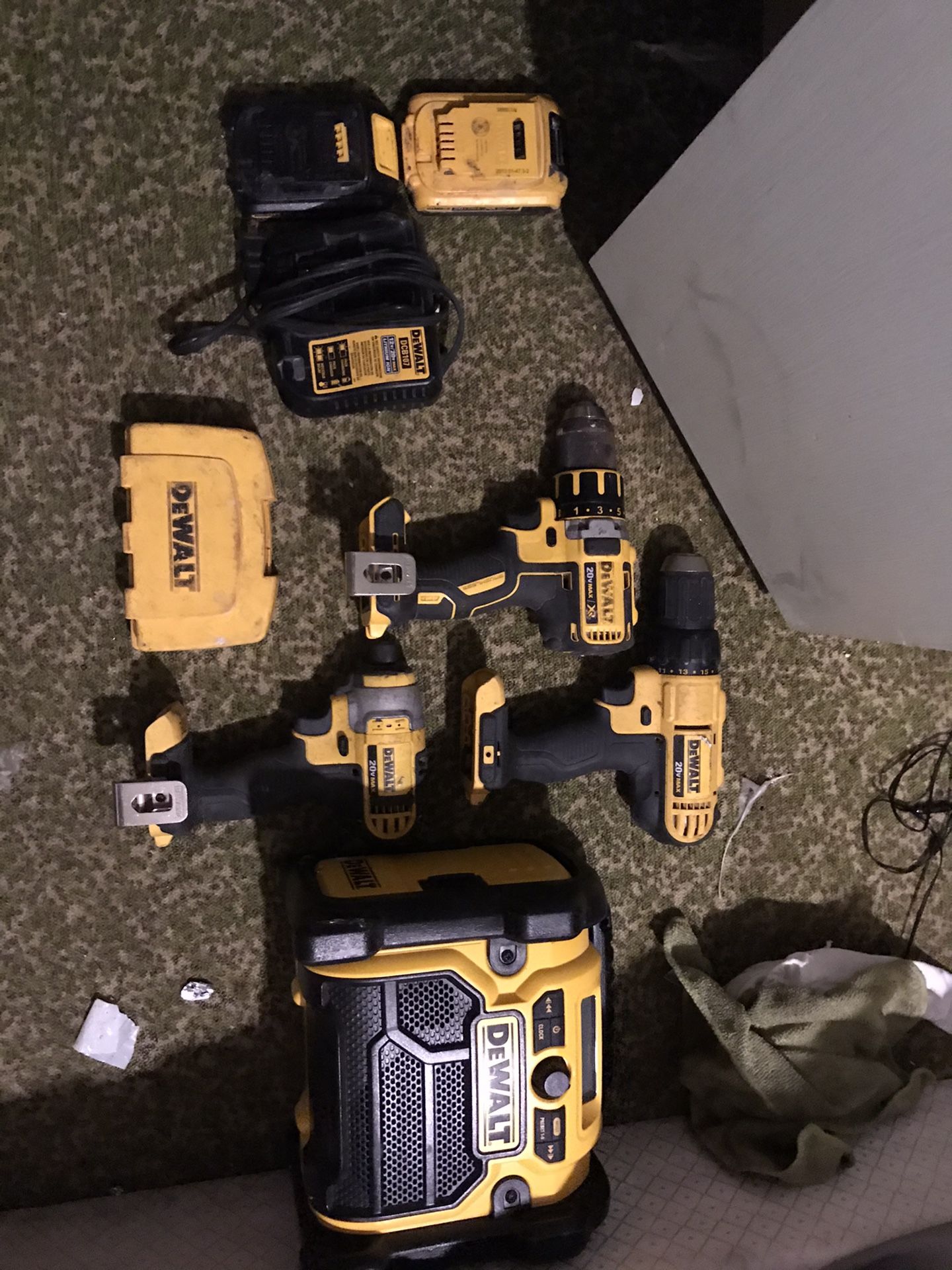 Dewalt Drill set with radio