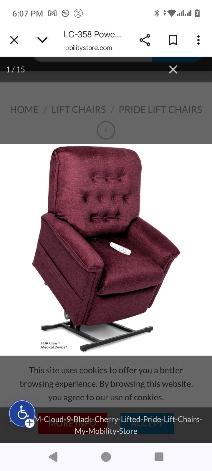 Like New Power Lift Recliner